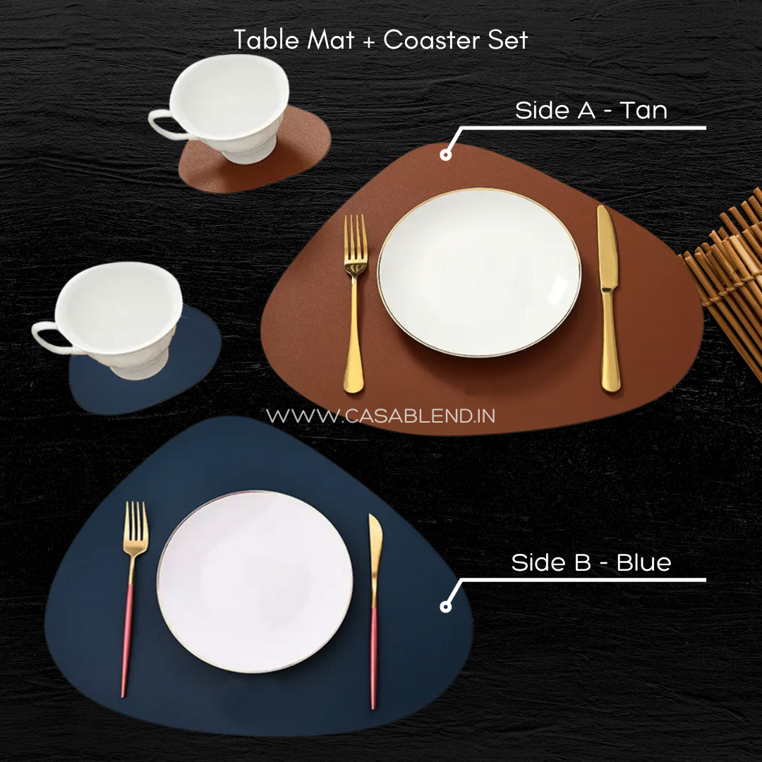 Reversible Faux Leather Table Mats