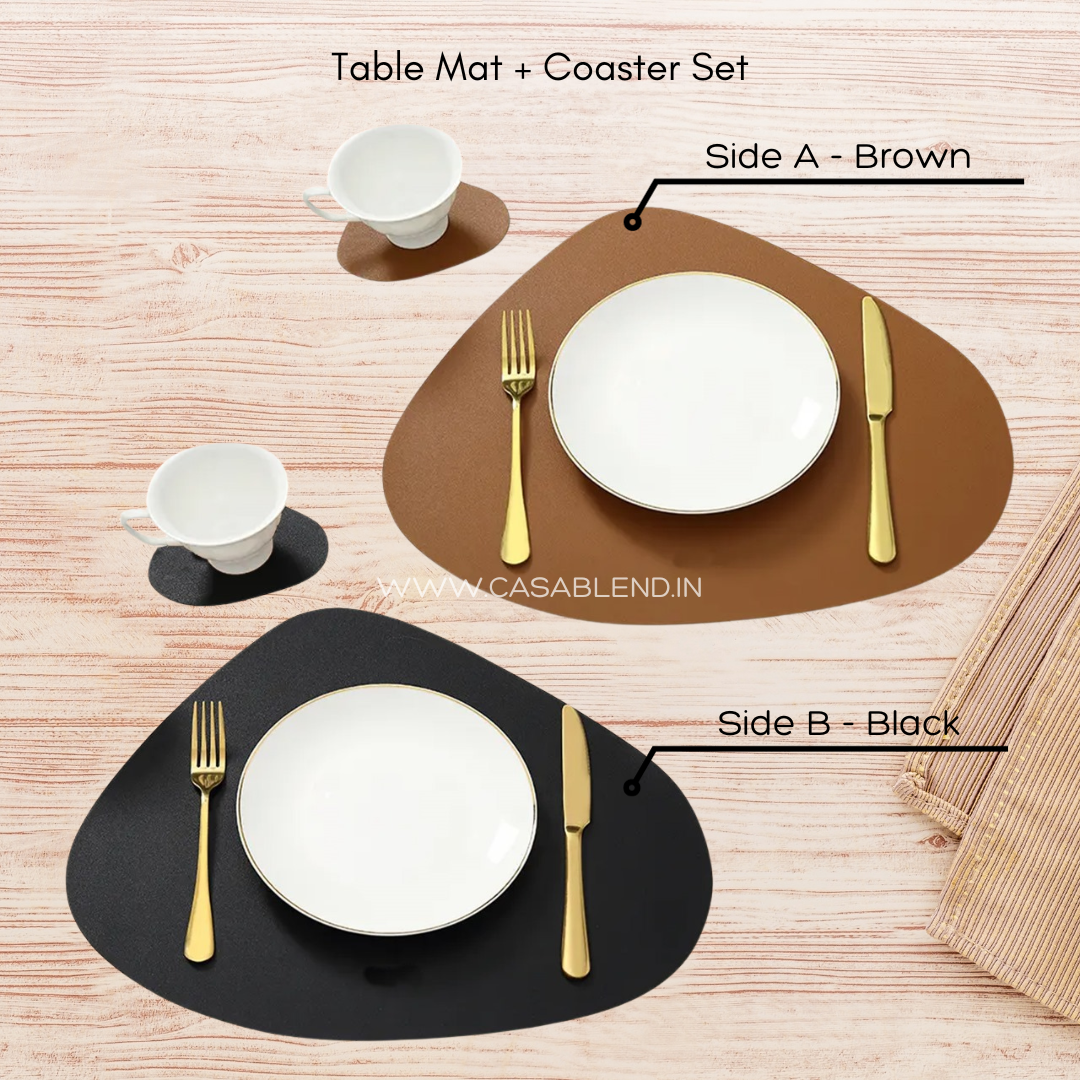 Reversible Faux Leather Table Mats